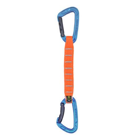 Carabiners and braces for rock climbing and mountaineering